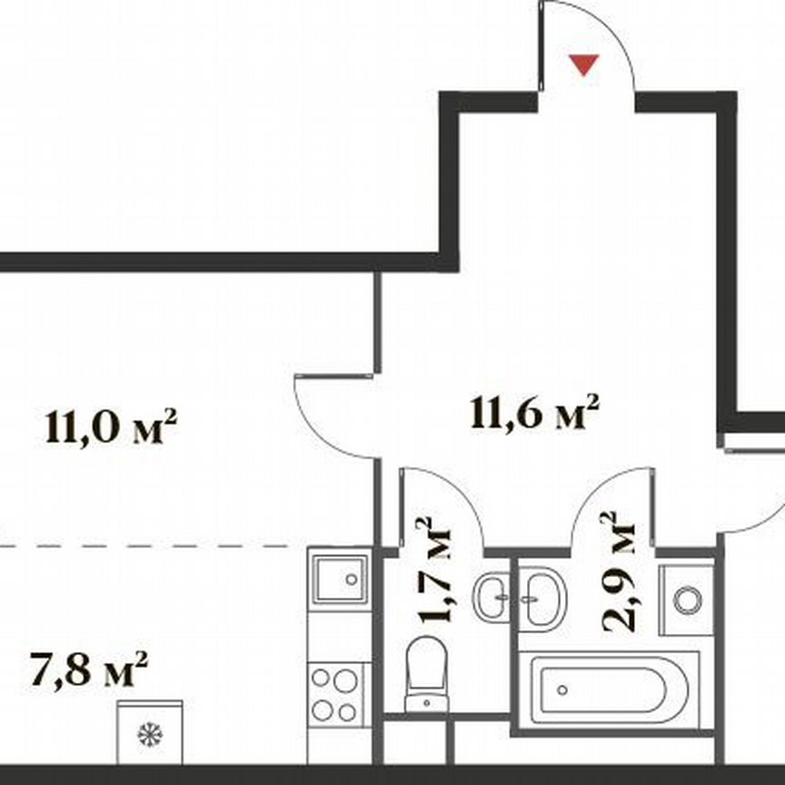 2-к. квартира, 52,2 м², 5/6 эт.