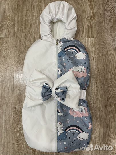 Конверт кокон на выписку