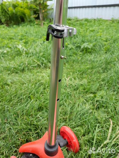 Самокат детский трехколесный, светящиеся колёса