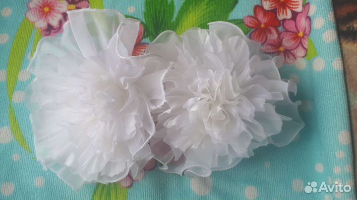 Банты для волос белые