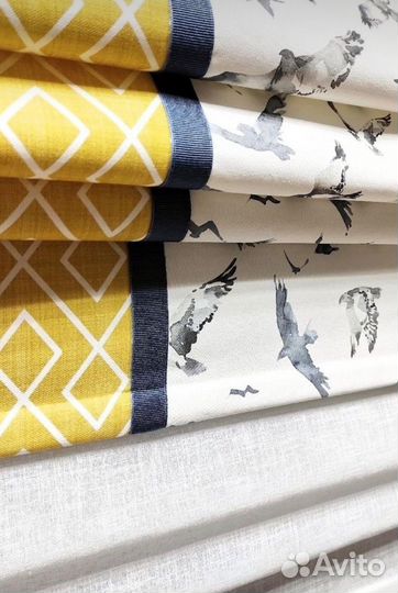 Шторы на заказ.Римские шторы. Карнизы. Установка