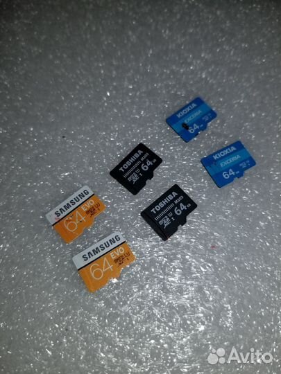 MicroSD 64gb Samsung/Kioxia/Toshiba Не китай