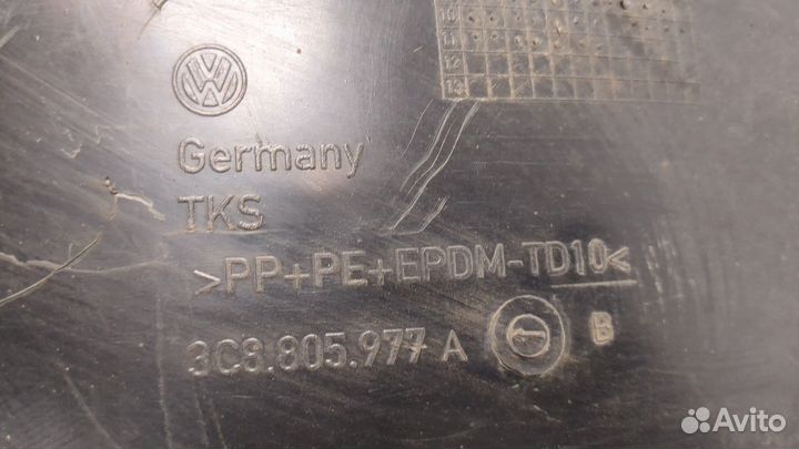 Защита арок (подкрылок) Volkswagen Passat CC, 2011