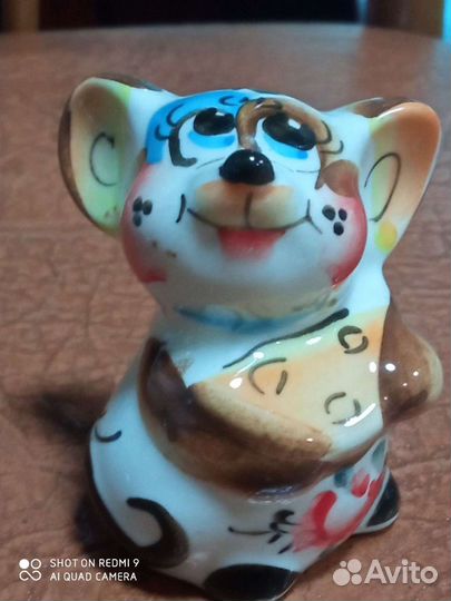 Фигурка мыши фарфор СССР