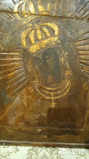Большая, старая икона Богородицы 47/37