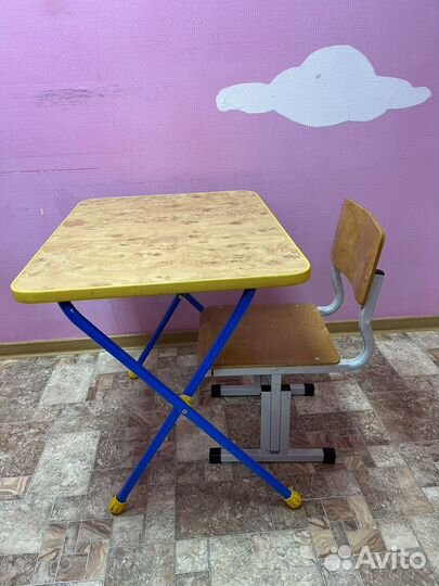 Детский стол и стул складной
