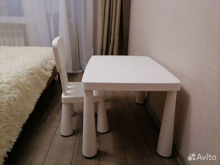 Детский стол и стул IKEA маммут