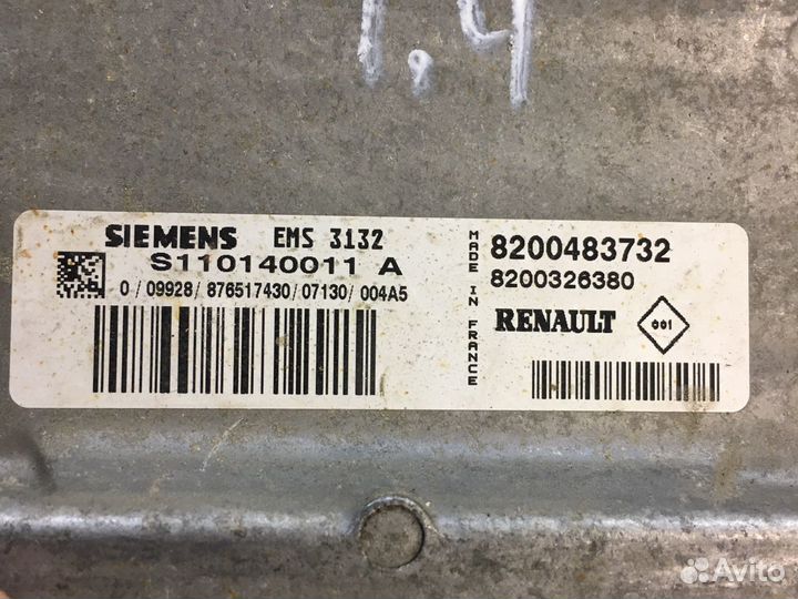 Блок управления двигателем Рено Логан