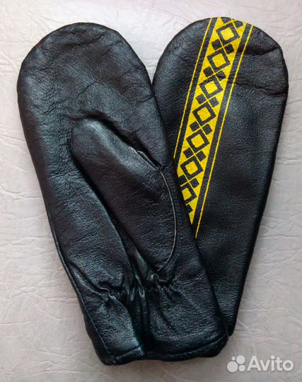 Эксклюзивные кожаные варежки