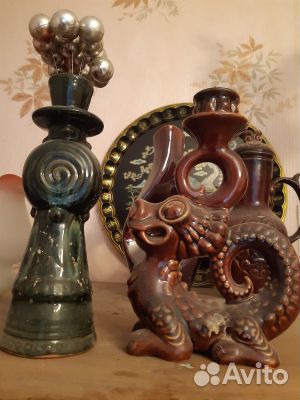 Продам керамический подсвечник Дракон и вазы