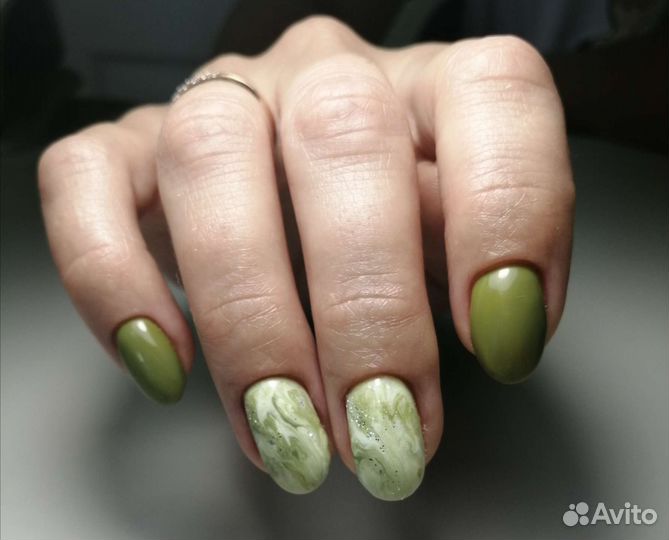 Маникюр с покрытием гель лак, педикюр