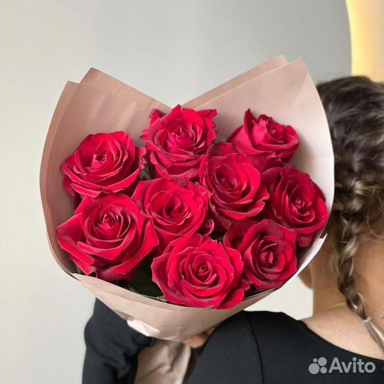 Красные розы Кения 9