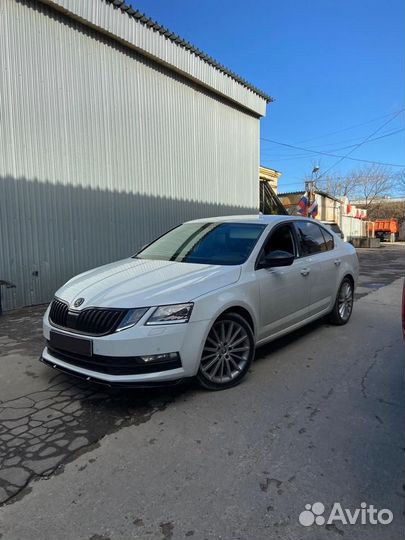 Сплиттер бампера skoda octavia A7 Рестайлинг