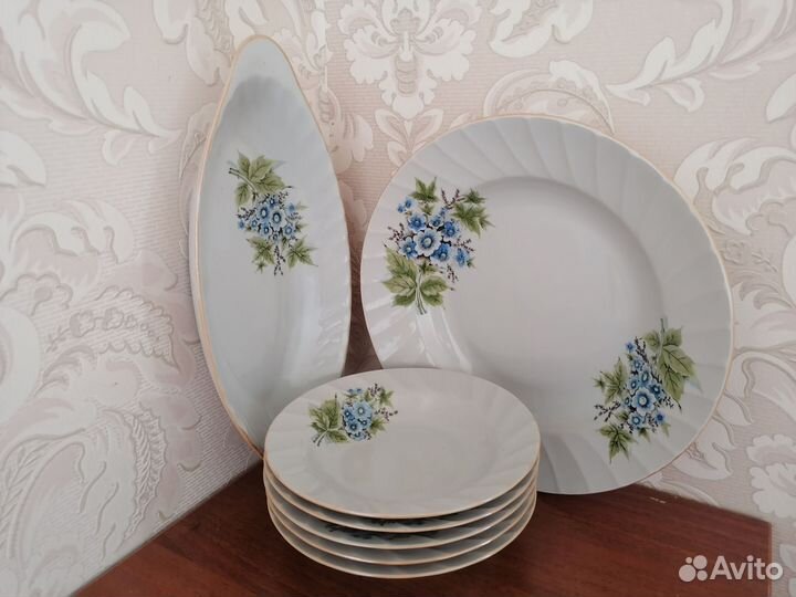Столовый сервиз СССР. Большие блюда, тарелки