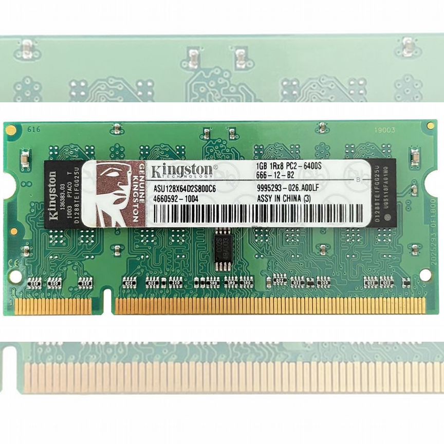 [ASU128X64D2S800C6] Оперативная Память Kingston 1gb Asu128x64d2s800c6