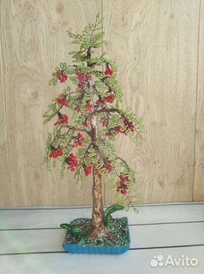 Дерево из бисера. Рябина
