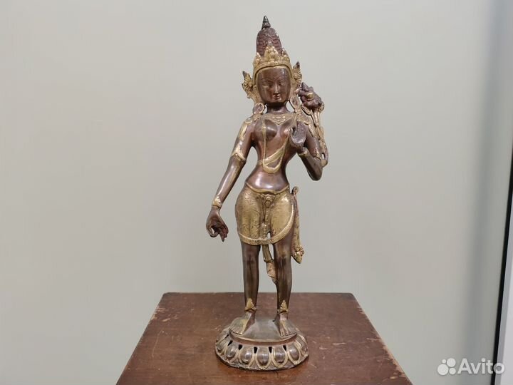 Парвати божество скульптура бронза Индия 42 см