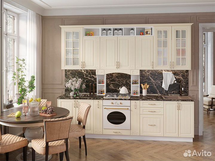 Кухня Лондон корпус шн1Я 600 белый фасад шн1Я 600