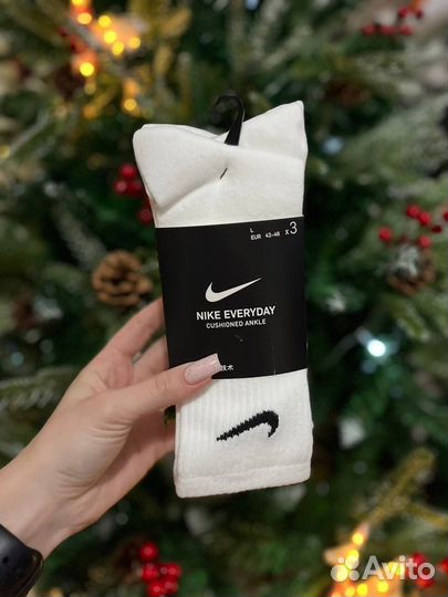 Носки nike высокие белые