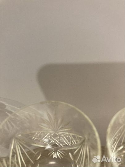 Хрустальные стопки СССР 3 шт