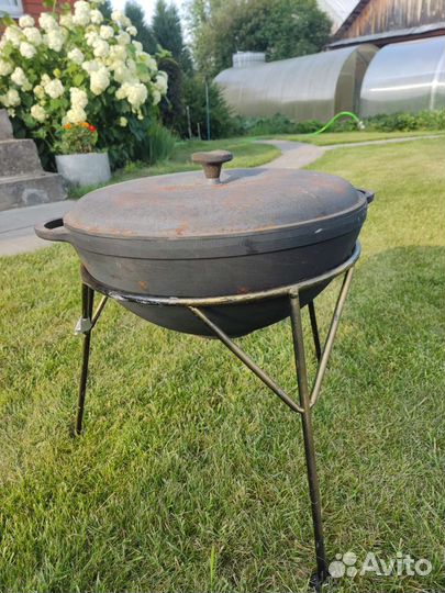 Казан чугунный 8 литров новый