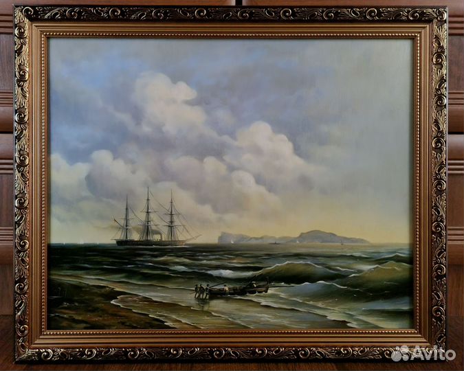 Картина маслом на холсте море