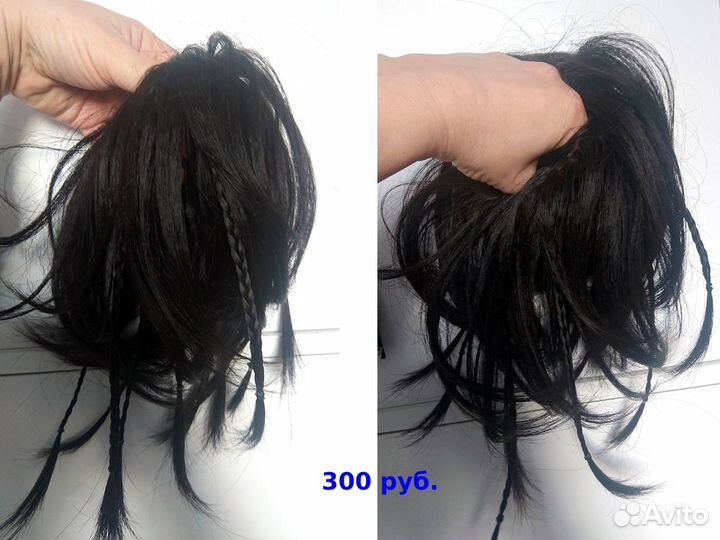 Парик женский шатен, каре, шиньон, локоны