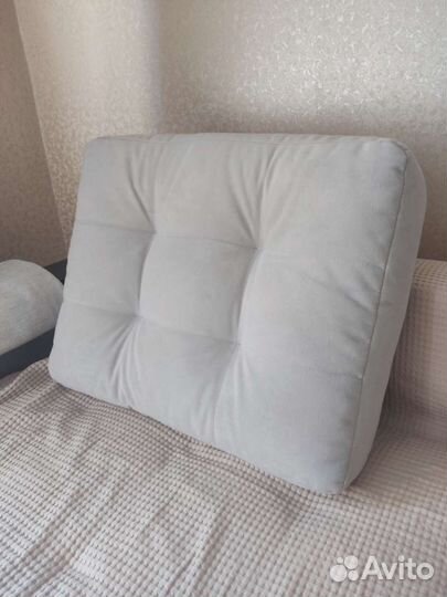 Диванная подушка светло-серая teddy 023