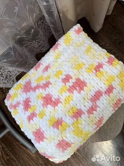 Плед детский из пряжи Ализе пуффи файн