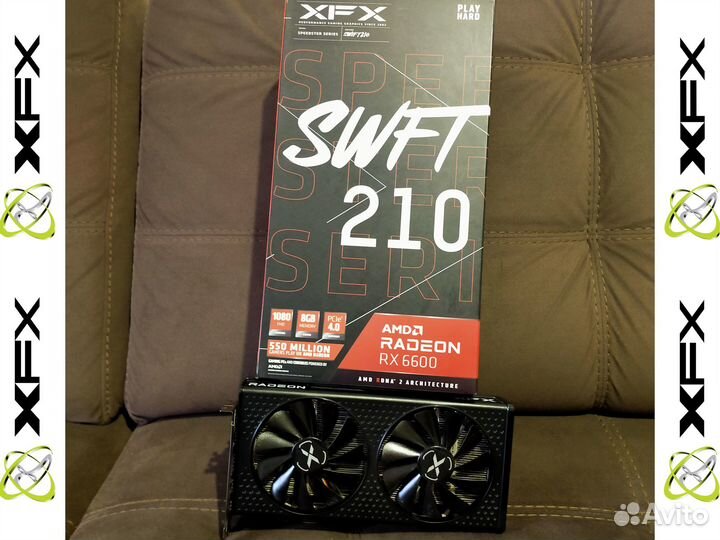 Видеокарта RX 6600 XFX (радеон, AMD)