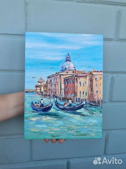 Городской пейзаж картина маслом Венеция Италия