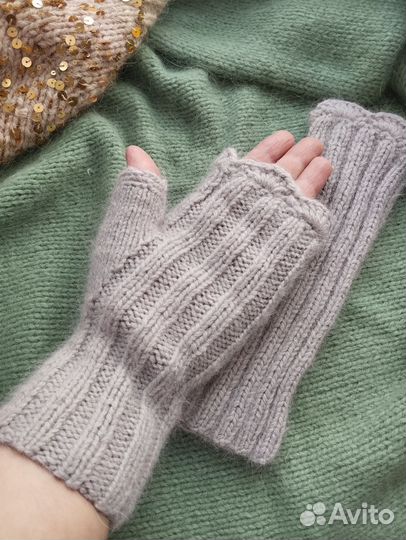 Митенки вязаные