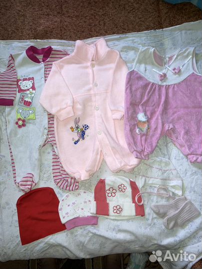 Вещи пакетом на девочку 56 62 68