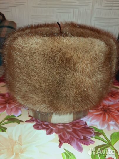 Норковая мужская шапка р.56