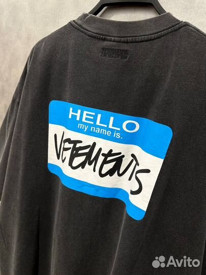 Футболки Vetements my name is (хит 2024)