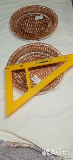 Декоративные плетёные панно-блюда