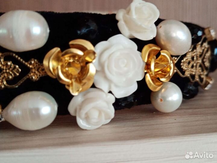 Ободок для волос ручной работы