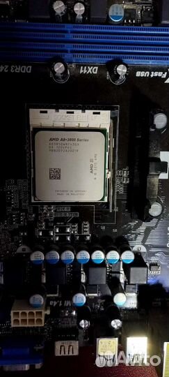 Материнская плата с процессором и памятью 4гб