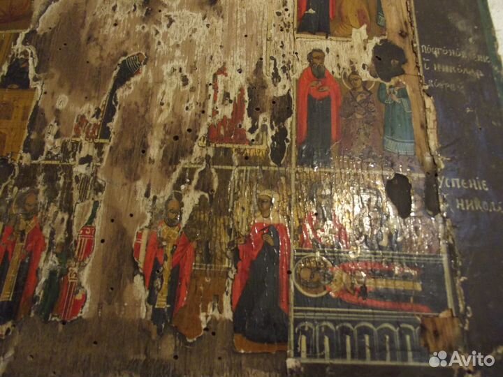 Икона Святитель Николай Чудотворец с житиями