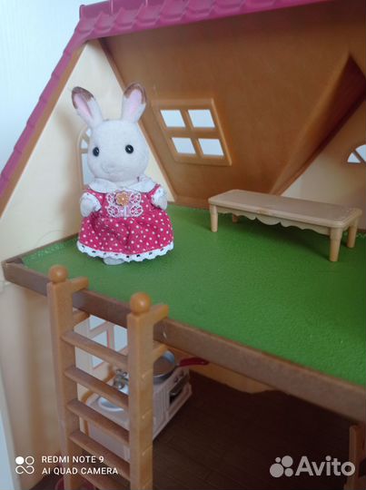 Домик 2 этажа кукольный happy family