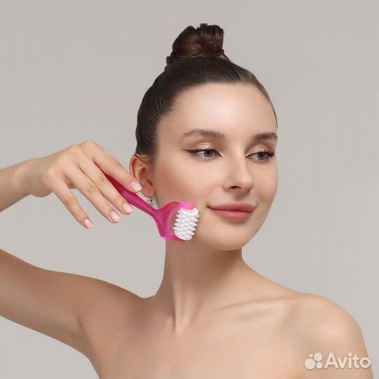 Массажёр для лица и зоны декольте «Барабан», с шип