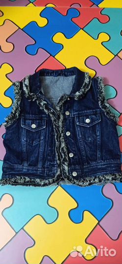 Джинсовая жилетка