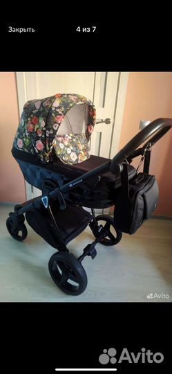 Детская коляска 2 в 1 Adamex Paolo Flowers