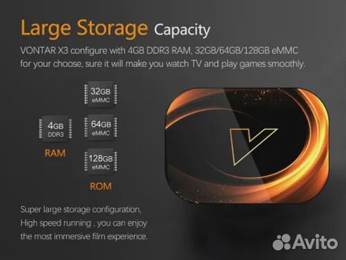 Tv box Vontar x3 4/32gb новый