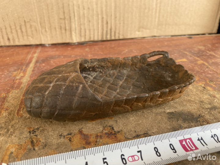 Пепельница лапоть чугун СССР винтаж