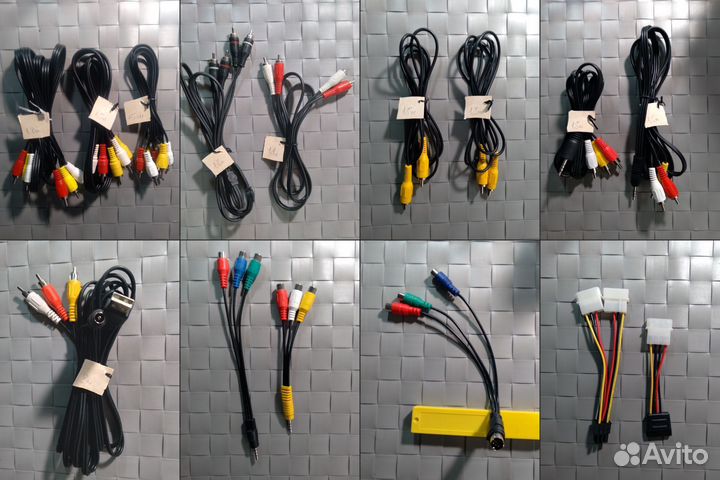 Кабель тюльпаны rca, jack, переходник SATA