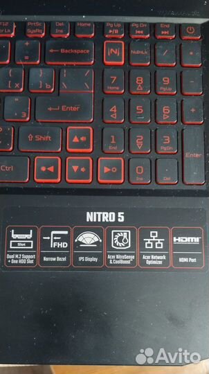 Игровой ноутбук acer nitro 5 an515 54-58ll