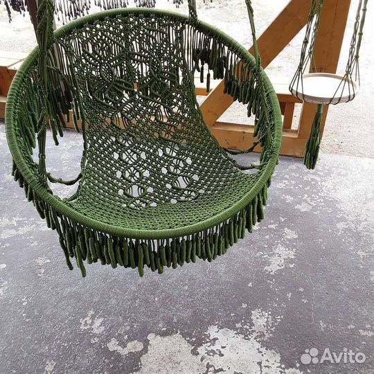Подвесная качель-шатер,гамак в технике макраме