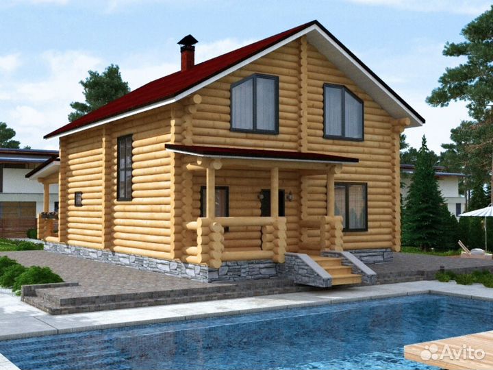 Сруб дома 210м2 из бревна