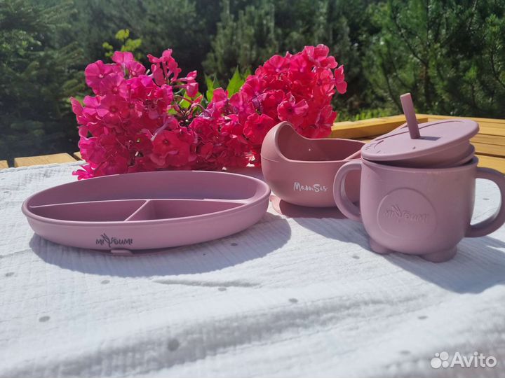 Набор детской силиконовой посуды